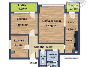 Prodej bytu 3+kk, Praha - Košíře, Nepomucká, 58 m2