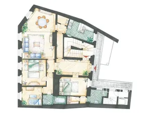Pronájem bytu 4+1, Praha - Malá Strana, Vlašská, 170 m2