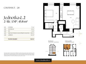 Prodej bytu 2+kk, Praha - Vinohrady, Chodská, 46 m2