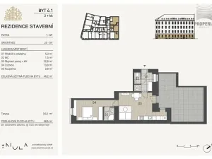 Pronájem bytu 2+kk, Brno, Stavební, 50 m2