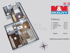 Prodej bytu 2+1, Ústí nad Labem - Ústí nad Labem-centrum, Thomayerova, 53 m2