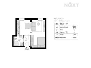 Prodej bytu 1+kk, Jilemnice, Jana Harracha, 36 m2