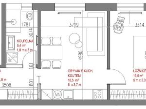 Prodej bytu 2+kk, Strakonice - Strakonice II, Dukelská, 47 m2