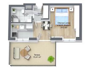 Prodej bytu 1+kk, Praha - Kyje, Farkašova, 32 m2