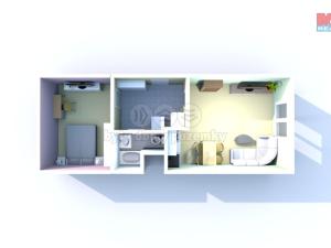 Pronájem bytu 2+kk, Děčín - Děčín V-Rozbělesy, Závodní, 42 m2