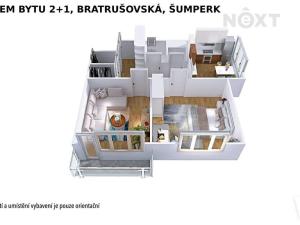 Pronájem bytu 2+1, Šumperk, Bratrušovská, 56 m2