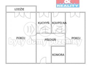 Pronájem bytu 2+1, Chomutov, Holešická, 62 m2