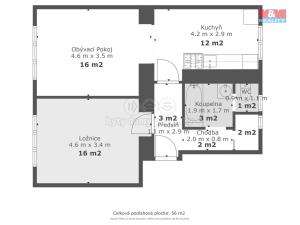 Prodej bytu 2+1, Beroun - Beroun-Město, Třída Míru, 56 m2