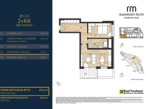 Prodej bytu 2+kk, Kolín, 58 m2