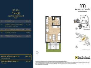 Prodej bytu 1+kk, Kolín, 38 m2