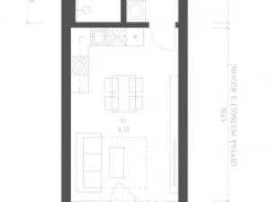 Pronájem bytu 1+kk, Znojmo, Jarošova, 34 m2