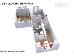 Pronájem bytu 2+1, Rýmařov, Větrná, 52 m2