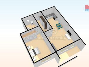 Pronájem bytu 2+kk, Praha, Waltariho, 55 m2