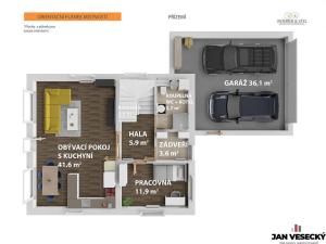 Prodej rodinného domu, Veleň, Sněžná, 144 m2