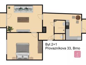 Prodej bytu 2+1, Brno, Provazníkova, 58 m2