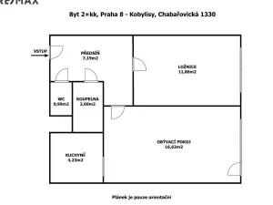 Prodej bytu 2+kk, Praha - Kobylisy, Chabařovická, 47 m2