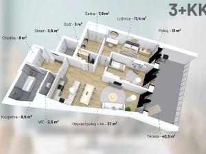 Prodej bytu 3+kk, Třebíč, Tomáše Bati, 104 m2
