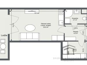Pronájem bytu 1+kk, Praha - Žižkov, Tetauerova, 33 m2