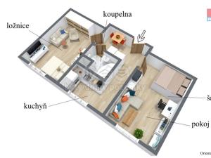 Prodej bytu 2+1, Chomutov, Skalková, 51 m2