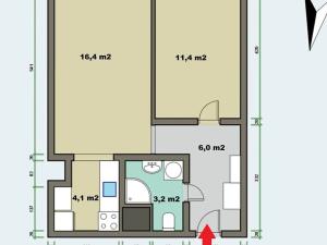Pronájem bytu 2+kk, Praha - Chodov, Brandlova, 41 m2