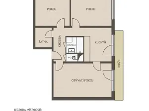 Prodej bytu 3+1, Brno, Třískalova, 74 m2