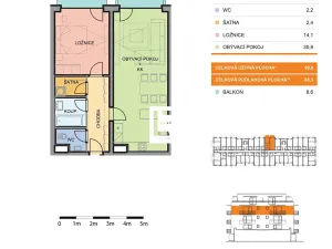Pronájem bytu 2+kk, Olomouc, Aloise Rašína, 66 m2