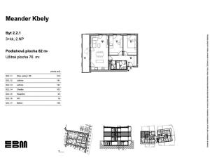 Prodej bytu 3+kk, Praha - Kbely, K Vinoři, 76 m2