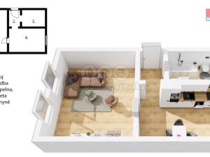 Pronájem bytu 1+1, Úpice, Spojenců, 40 m2