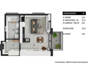 Prodej bytu 1+kk, Heřmanova Huť, U Pondu, 35 m2