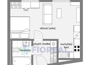 Pronájem bytu 1+kk, Praha - Michle, U michelského mlýna, 33 m2