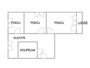 Prodej bytu 3+1, Chomutov, Jirkovská, 62 m2