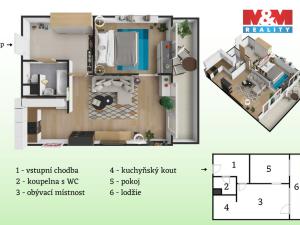 Prodej bytu 2+kk, Kladno - Kročehlavy, Děčínská, 48 m2