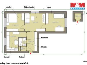Prodej bytu 3+1, Rotava, Sídliště, 54 m2