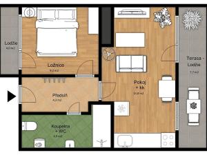 Prodej bytu 2+kk, Praha - Krč, Humpolecká, 46 m2