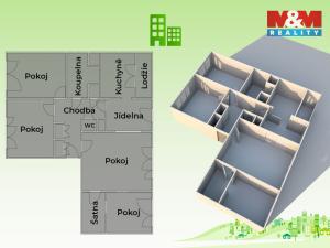 Prodej bytu 4+1, Zlín, Moravská, 99 m2