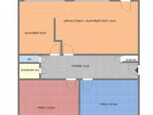 Pronájem bytu 3+kk, Praha - Hostivař, Přeštická, 71 m2