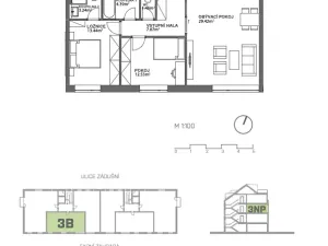 Prodej bytu 3+kk, Kladno, 73 m2