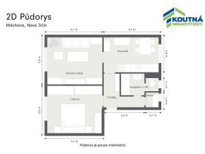 Prodej bytu 2+1, Nový Jičín, Máchova, 63 m2