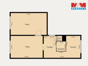 Prodej bytu 2+1, Ostrov, Masarykova, 57 m2
