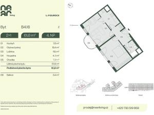 Prodej bytu 2+1, Praha - Libeň, Na kopečku, 58 m2