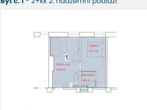 Pronájem bytu 2+kk, Staré Hradiště, U Pošty, 32 m2