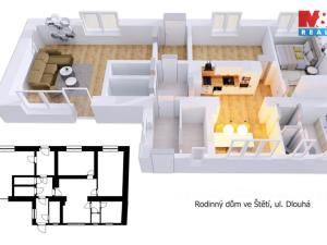 Prodej rodinného domu, Štětí, Dlouhá, 102 m2