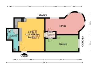 Pronájem bytu 3+kk, Jindřichův Hradec, Sládkova, 61 m2