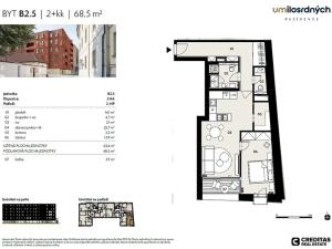 Pronájem bytu 2+kk, Praha - Staré Město, U milosrdných, 69 m2