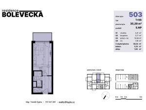 Pronájem bytu 1+kk, Plzeň - Severní Předměstí, Bolevecká, 37 m2