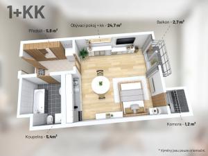 Prodej bytu 1+kk, Praha - Zličín, Tulešická, 37 m2