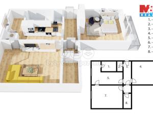 Pronájem bytu 2+1, Týniště nad Orlicí, Okružní, 67 m2
