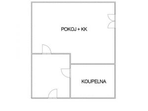 Pronájem bytu 1+kk, Dlouhoňovice, Nádražní, 30 m2