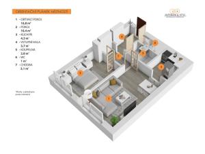 Prodej bytu 2+kk, Praha - Ruzyně, Ciolkovského, 42 m2