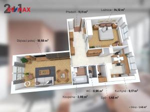 Pronájem bytu 2+1, Praha - Vršovice, Litevská, 60 m2